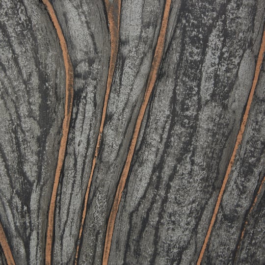 Set of 2 Grey Wood Modern Abstract Wall Decor, 16" x 48"